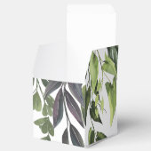 Monogram Tropisch Loof Minimalistisch ontwerp Bedankdoosjes (Geopend)