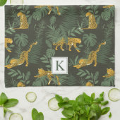 Monogram Tropisch Oerwoud Kat Theedoek (Gevouwen)