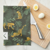 Monogram Tropisch Oerwoud Kat Theedoek (Quarter Fold)