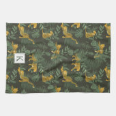 Monogram Tropisch Oerwoud Kat Theedoek (Horizontaal)