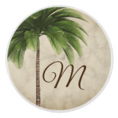 Monogram tropisch palm elegant stijlvol keramische knop (Voorkant)