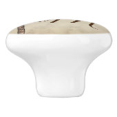 Monogram tropisch palm elegant stijlvol keramische knop (Zijkant)