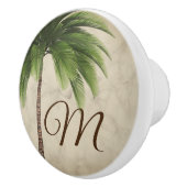 Monogram tropisch palm elegant stijlvol keramische knop (Rechts)