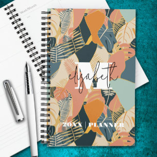 Monogram tropisch patroon planner