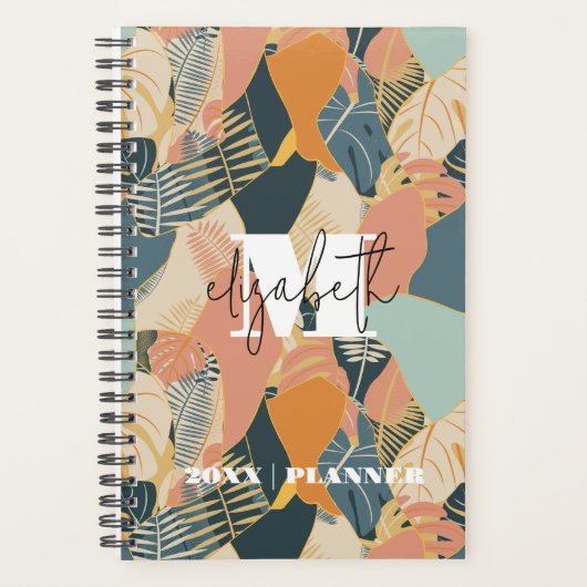 Monogram tropisch patroon planner (Voorkant)
