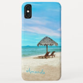 Monogram tropisch strand landschap Case-Mate iPhone case (Achterkant)