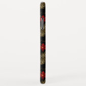 Monogram Tropisch Zwart en Goud Bladfolie Case-Mate iPhone Case (Achterkant/rechts)