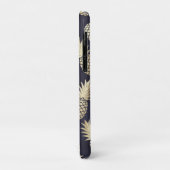 Monogram Tropische anananas Girly Gold Navy Case-Mate iPhone Case (Achterkant/links)