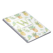Monogram tropische anananas Recipe Notitieboek (Rechterzijde)