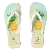 Monogram Tropische Ananas Zomer Teenslippers (Voetbed)