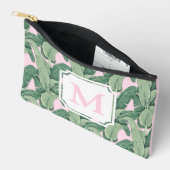 Monogram tropische bananenbladeren | Stripes Etui (Open)