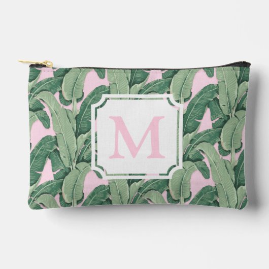 Monogram tropische bananenbladeren | Stripes Etui (Voorkant)
