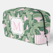 Monogram tropische bananenbladeren | Stripes Toilettasje (Rechterhoek)