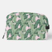 Monogram tropische bananenbladeren | Stripes Toilettasje (Achterkant)