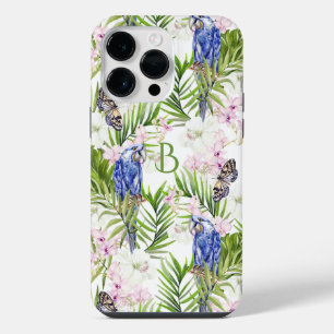Monogram Tropische Bloem Moderne Meisjesachtige Na iPhone 14 Pro Max Hoesje