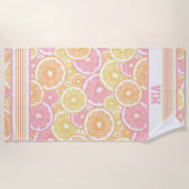 Monogram tropische citrusvruchten strandlaken (Voorkant)