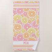 Monogram tropische citrusvruchten strandlaken (Voorkant)