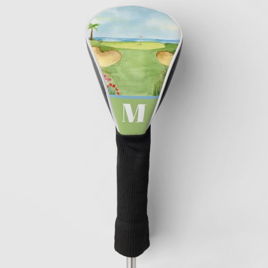 Monogram Tropische Golfbaan Golfheadcover (Voorkant)