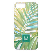 Monogram | Tropische palmbladeren Case-Mate iPhone Case (Achterkant)