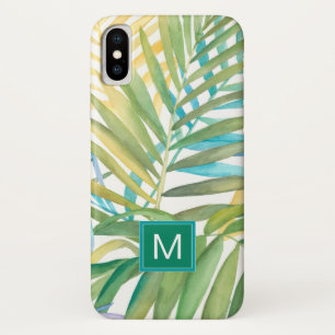 Monogram Tropische palmbladeren iPhone X Hoesje