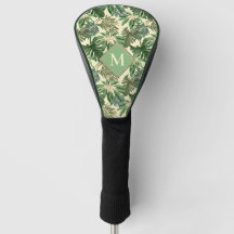 Monogram tropische palmbladeren