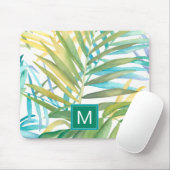 Monogram | Tropische palmbladeren Muismat (Met muis)