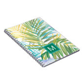 Monogram | Tropische palmbladeren Notitieboek (Rechterzijde)