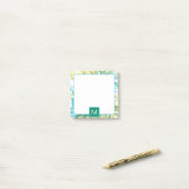 Monogram | Tropische palmbladeren Post-it® Notes (Op bureau)