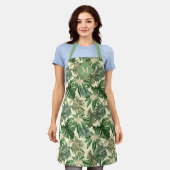 Monogram tropische palmbladeren schort (Gedragen)