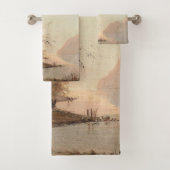 Monogram Tropische palmboom  elegant Bad Handdoek (Insitu)