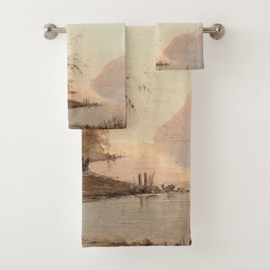 Monogram Tropische palmboom  elegant Bad Handdoek (Insitu)