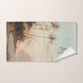 Monogram Tropische palmboom  elegant Bad Handdoek (Handdoek)