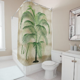 Monogram Tropische palmboom  elegant Douchegordijn