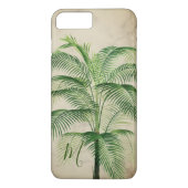  monogram tropische palmboom elegant marmer Case-Mate iPhone case (Achterkant)