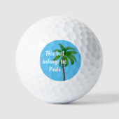 Monogram tropische palmboom golfballen (Voorkant)