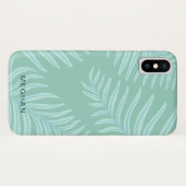 monogram tropische pastelfoliën Case-Mate iPhone case (Achterkant (horizontaal))
