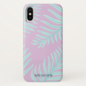 monogram tropische pastelfoliën Case-Mate iPhone case (Achterkant)