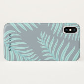 monogram tropische pastelfoliën Case-Mate iPhone case (Achterkant (horizontaal))