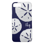 Monogram Tropische strand marine witte zanddolars Case-Mate iPhone Case (Achterkant)