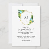 Monogram Tropische Zomer Strand Afstuderen Kaart (Voorkant)