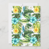 Monogram Tropische Zomer Strand Afstuderen Kaart (Achterkant)