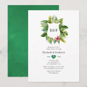 Monogram Tropische Zomer Strand Koppel Shower Kaart