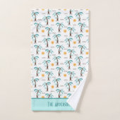 Monogram Tropische zomerpalmen Zonnestrand Bad Handdoek (Handdoek)