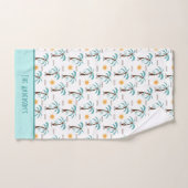 Monogram Tropische zomerpalmen Zonnestrand Bad Handdoek (Handdoek)