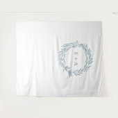 Monogram trouw achtergrond, foto prop, fotobooth wandkleed (Voorkant (horizontaal))