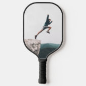Monogram trouw bruidsjonker cadeau foto pickleball paddle (Achterkant)