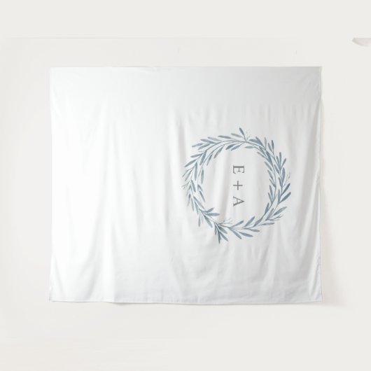 Monogram trouwachtergrond, fotorekwisiet, fotohokj wandkleed (Voorkant (horizontaal))