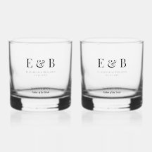 Monogram Trouwcadeau voor Vader van de Bruid Zwart