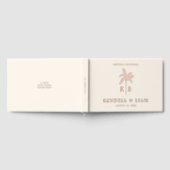 Monogram Trouwen Logo Palm Tree Folie Guestbook Gastenboek (Volledig)