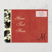Monogram Trouwen Save the Date Kaarten (Achterkant)